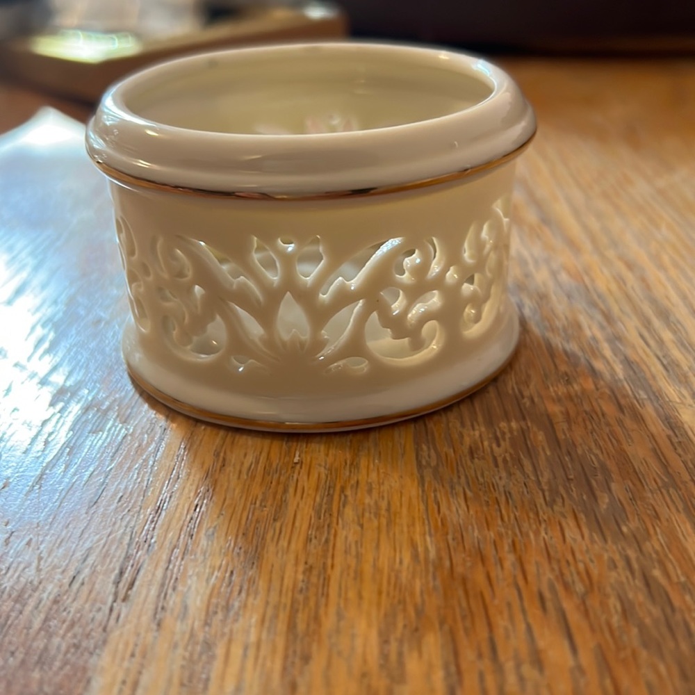 Lenox open cut out candle holder